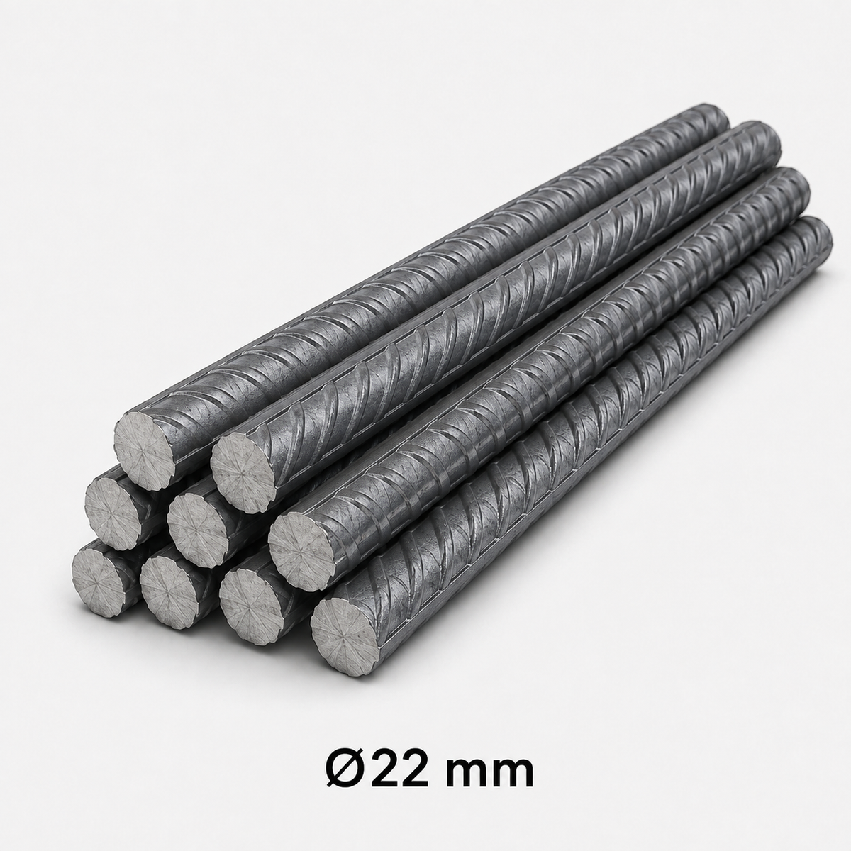 מוט ברזל לבניין 22 מ"מ אורך 12 מטר