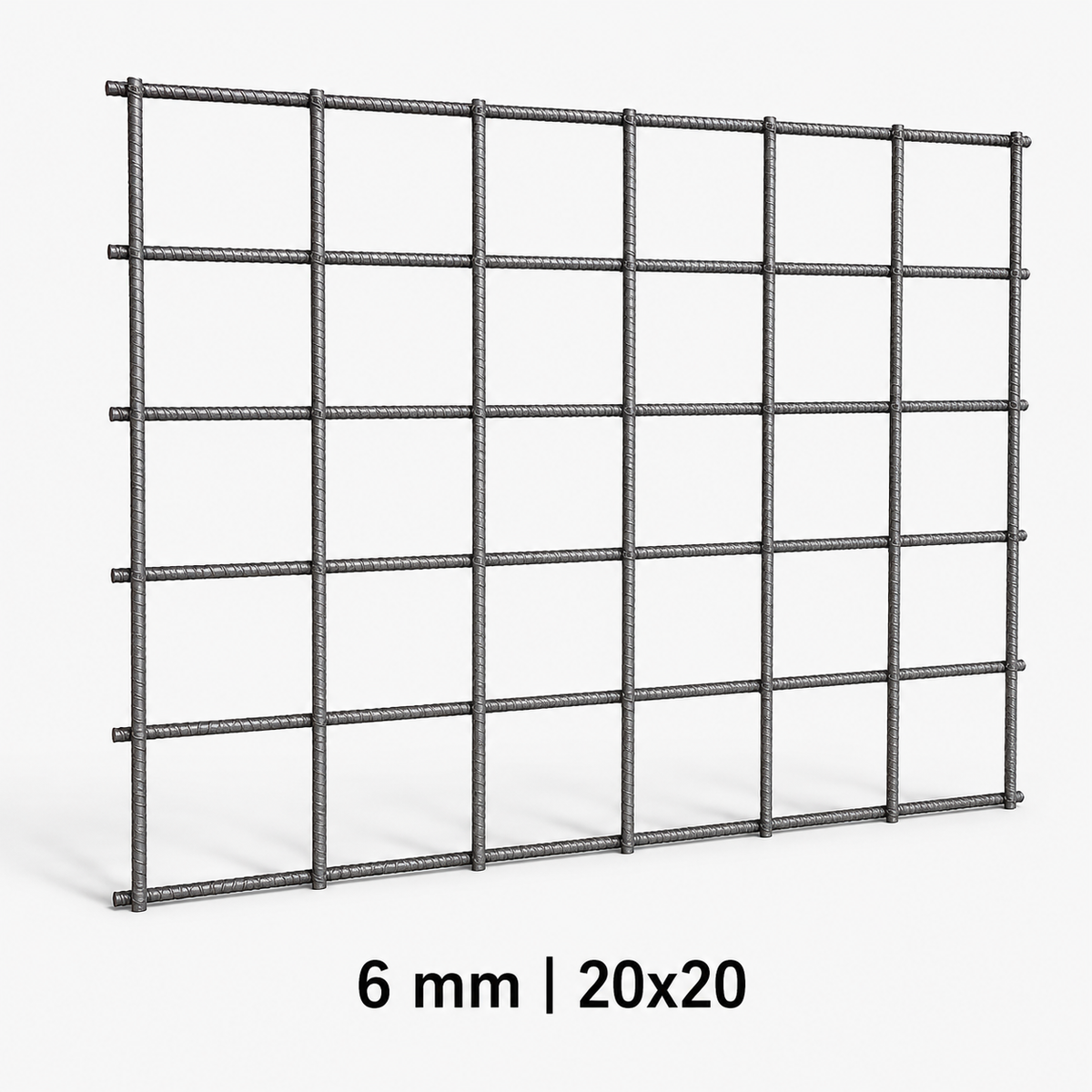 רשת ברזל לבניין 6 מ"מ 20*20